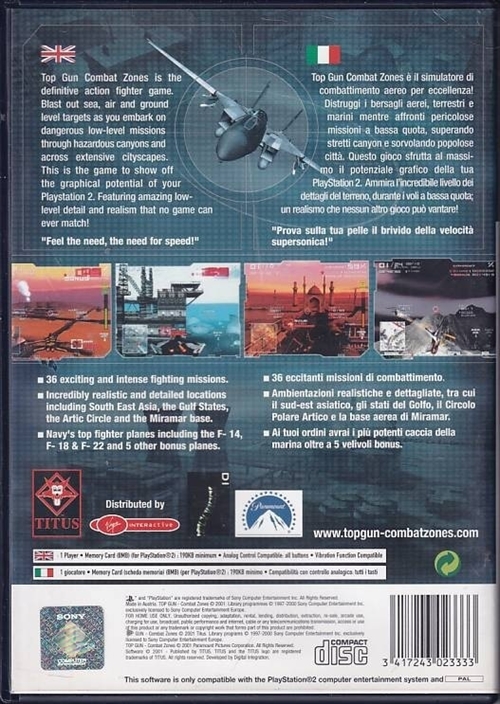 Top Gun Combat Zones - PS2 (B Grade) (Used)